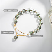 Buddha Stones Green Phantom Crystal Confidence Charm Bracelet Bracelet BS 13