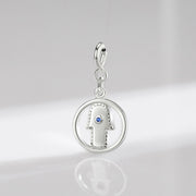 925 Sterling Silver Evil Eye Hamsa Symbol Prosperity Luck Chain Necklace Pendant Necklaces & Pendants BS 8