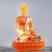 Buddha Stones Buddha Handmade Figurine Liuli Art Piece Serenity Statue Home Offering Decoration Decorations BS 2