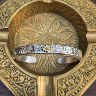 Buddha Stones Eye Of Horus Protection Copper Cuff Bracelet Bangle Bracelet Bangle BS Eye of Horus(Healing♥Protection)