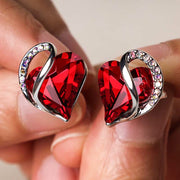 Natural Various Gemstone Birthstone Crystal Love Stud Earrings Earrings BS 2