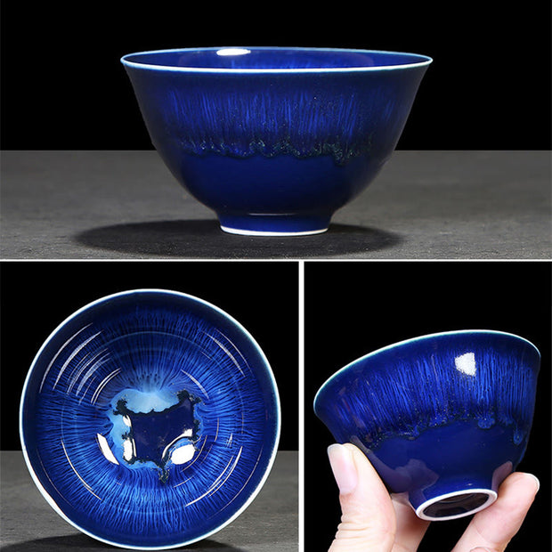 Buddha Stones Chinese Jianzhan Glaze Kiln Change Ceramic Teacup Tenmoku Kung Fu Tea Cup
