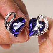 Natural Various Gemstone Birthstone Crystal Love Stud Earrings Earrings BS 19