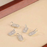Buddha Stones 925 Sterling Silver Auspicious Clouds Peace Buckle Safe And Sound Bracelet Anklet Bracelet BS 12