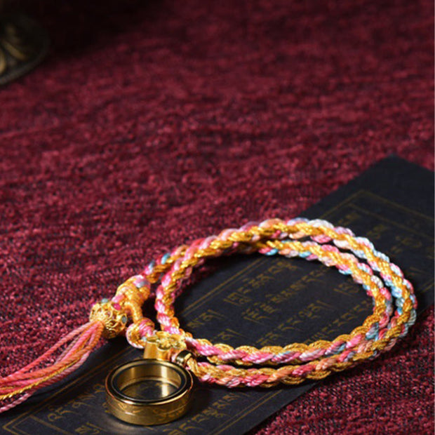 Buddha Stones Tibetan Handmade Luck Colorful String Single Double Wrap Braided Bracelet Bracelet BS 3