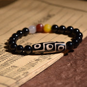 Buddha Stones Tibetan Natural Nine-Eye Dzi Bead Wealth Power Bracelet Bracelet BS 2
