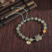 Buddha Stones Chinese Zodiac Tiger Jade Blessing String Bracelet Bracelet BS 3