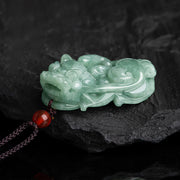 Buddha Stones Jade PiXiu Wealth Luck String Necklace Pendant Necklaces & Pendants BS 1
