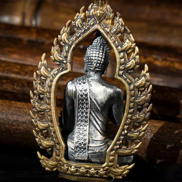 Buddha Stones Prayer Copper Wealth Luck Necklace Pendant Necklaces & Pendants BS 9