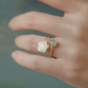 FREE Today: The Lucky Rose Flower Jade Tridacna Ring