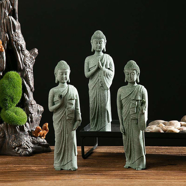 Buddha Stones Tibetan Meditation Contemplation Buddha Serenity Compassion Statue Figurine Decoration Decorations BS 16