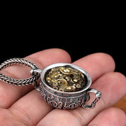 Buddha Stones Treasure Bowl Copper Coin Ingots Wealth Necklace Pendant Necklaces & Pendants BS 3