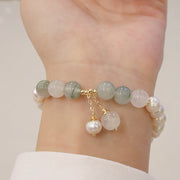 Buddha Stones Natural Pearl Jade Healing Sincerity Bracelet Bracelet BS 6