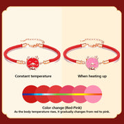 Buddha Stones 925 Sterling Silver Year of the Dragon Cute Chinese Zodiac Color Change Protection Bracelet Bracelet BS 2