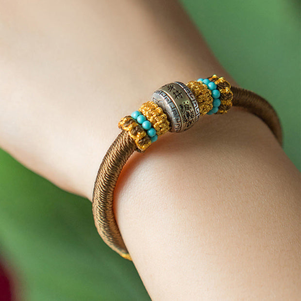 Buddha Stones Handmade Tibetan Amulet King Kong Knot Luck Protection Braided Bracelet