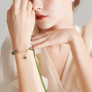 Buddha Stones Green Phantom Crystal Confidence Charm Bracelet Bracelet BS 12
