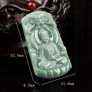 Buddha Stones Tathagata Buddha Dragon Jade Amulet Serenity String Necklace Necklaces & Pendants BS 10