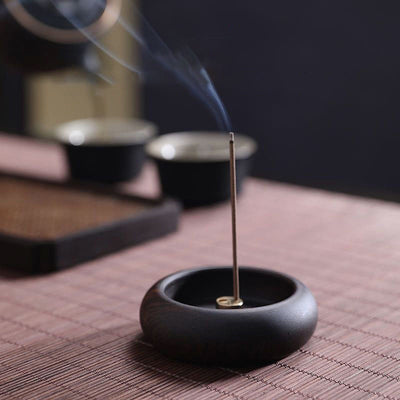 Buddha Stones Mini Ebony Wood Rosewood Meditation Healing Stick Incense Burner Decoration