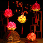 Buddha Stones DIY Lotus Flower Dragon Lantern Tassel Lamp Decoration Decorations BS 2