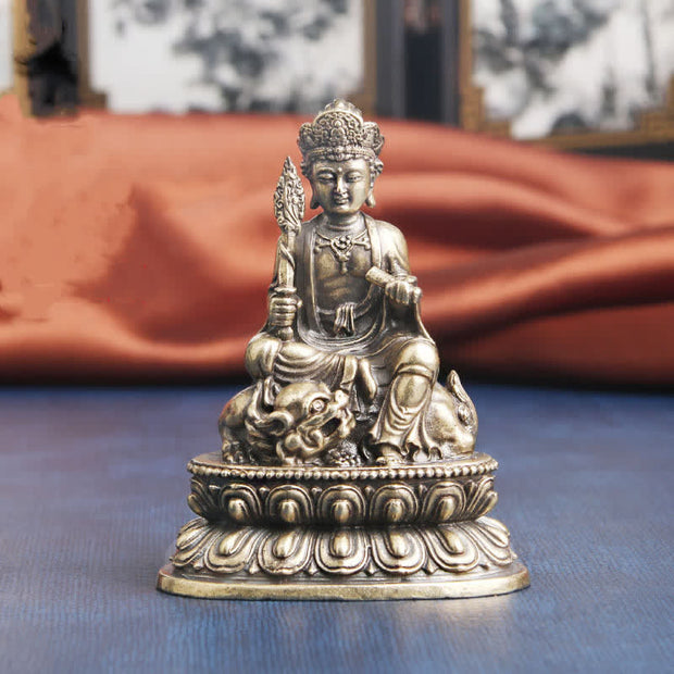 Buddha Stones Manjusri Bodhisattva Serenity Copper Statue Decoration Decorations BS 5