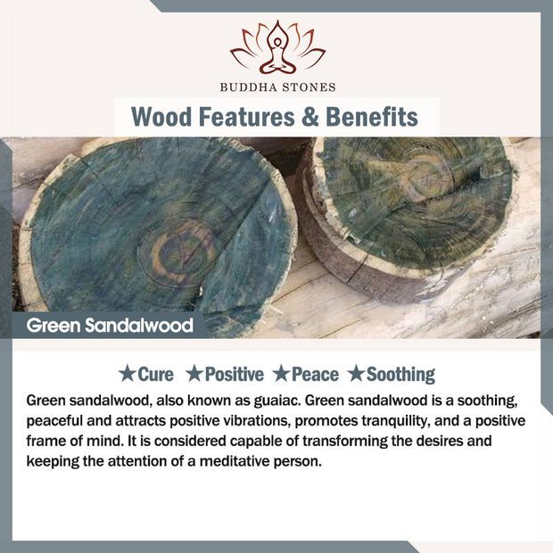 Buddha Stones Multicolored Green Sandalwood Ebony Wood Red Sandalwood Peace Bracelet