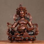 Buddha Stones Yellow Jambhala Bodhisattva Figurine Compassion Copper Statue Home Office Decoration Decorations BS 2