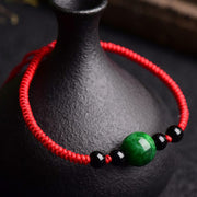 Buddha Stones Lucky and Success Jade Red String Bracelet Bracelet BS 1