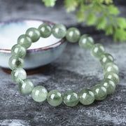 Buddha Stones Natural Green Crystal Blessing Wealth Bracelet