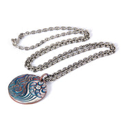 Buddha Stones 990 Sterling Silver Yin Yang Water and Fire Balance Necklace Pendant Necklaces & Pendants BS 12