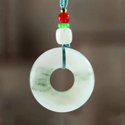Buddha Stones Natural Jade Peace Buckle Prosperity Necklace Pendant Necklaces & Pendants BS Jade(Prosperity♥Abundance)