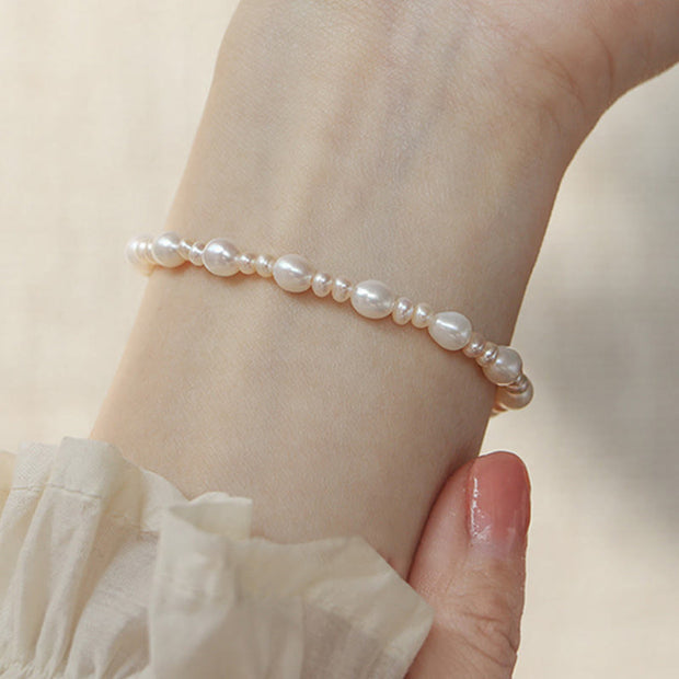 Buddha Stones Natural Flower Pearl Sincerity Bead Bracelet Bracelet BS 4