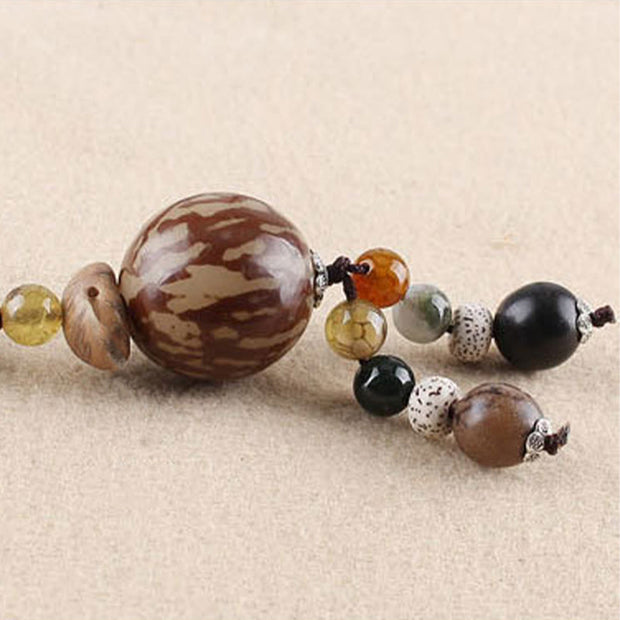 Buddha Stones Bodhi Seed Lotus Wisdom Harmony Necklace Pendant Necklaces & Pendants BS 7