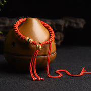 Buddha Stones Tibetan Handmade Luck Prayer Wheel Bead Charm Weave Colorful String Bracelet Bracelet BS 5