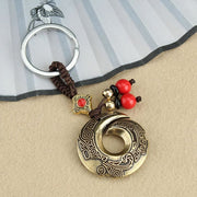 Buddha Stones Good Luck Fortune Copper Wealth Key Chain Key Chain BS 9