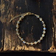 Buddha Stones Natural Moonstone 14K Gold Healing Positive Bracelet Bracelet BS 5
