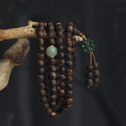 108 Mala Beads Nha Trang Bai Qinan Agarwood Jade 999 Gold Peace Bracelet (Only one in stock) Bracelet Mala BS 1