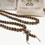 Buddha Stones 108 Mala Beads Bracelet Prayer Meditation Sandalwood Elastic Bracelet BS 5