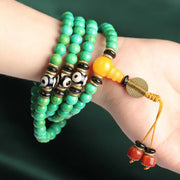 Buddha Stones Tibetan Turquoise Mala Balance Necklace Bracelet Bracelet BS 3