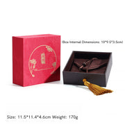 Buddha Stones Vintage Lotus Jewelry Storage Box Tassels Gift Box Decorations BS Red(11.5*11.4*4.6cm)