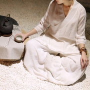 Buddha Stones Zen Spiritual Practice Meditation Prayer Uniform Clothing Women's Set Clothes BS 4
