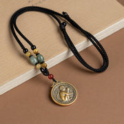 Buddha Stones 12 Chinese Zodiac Blessing Wealth Fortune Necklace Pendant Necklaces & Pendants BS Monkey