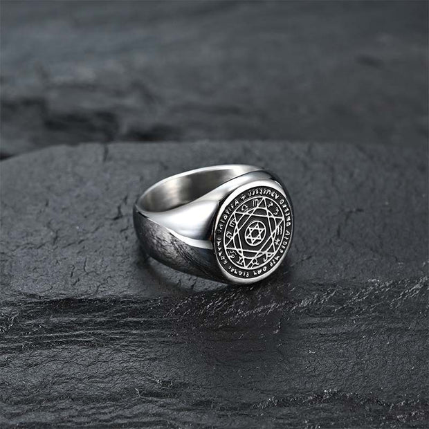 Buddha Stones 12 Constellations of the Zodiac Star of David Protection Ring Rings BS 6