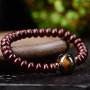 Buddha Stones Natural Tibetan Purple Bodhi Seed Bead Harmony Bracelet