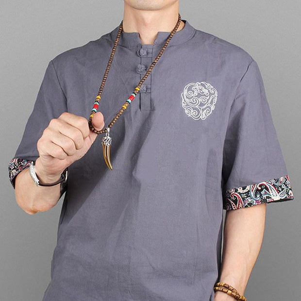 Buddha Stones Wenge Wood Turquoise Stone Horn Style Protection Meditation Necklace Pendant Necklaces & Pendants BS 7