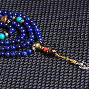 Buddha Stones 108 Beads Lazurite Positive Bracelet Mala Mala Bracelet BS 3