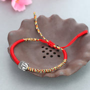 Buddha Stones Handmade Colorful King Kong Knot Buddha Serenity String Bracelet