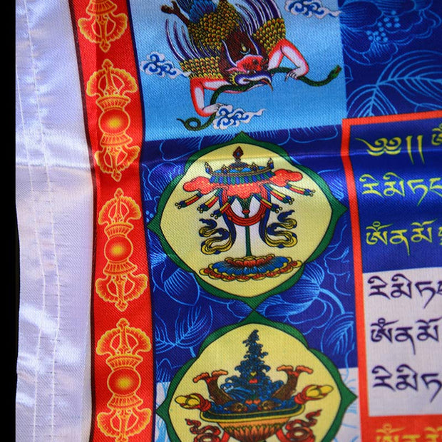 Buddha Stones Tibetan Colorful Windhorse Protection Outdoor Prayer Flag Decoration Decorations buddhastoneshop 23