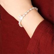 Buddha Stones Natural Pearl Cute Rabbit Sincerity Bracelet