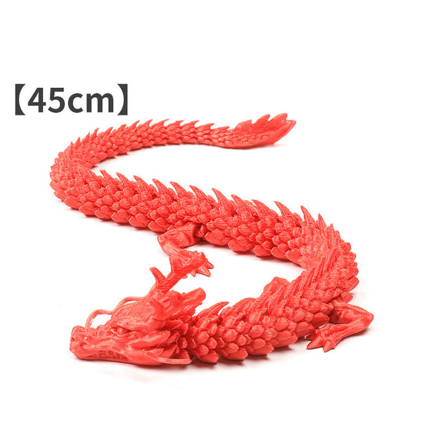 Buddha Stones Feng Shui Dragon Luminous 3D Printed Dragon Luck Success Home Decoration Decorations BS Red Dragon 45cm