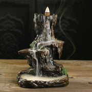 Buddha Stones Waterfall Backflow Incense Burner Mountain Tower Incense Holders